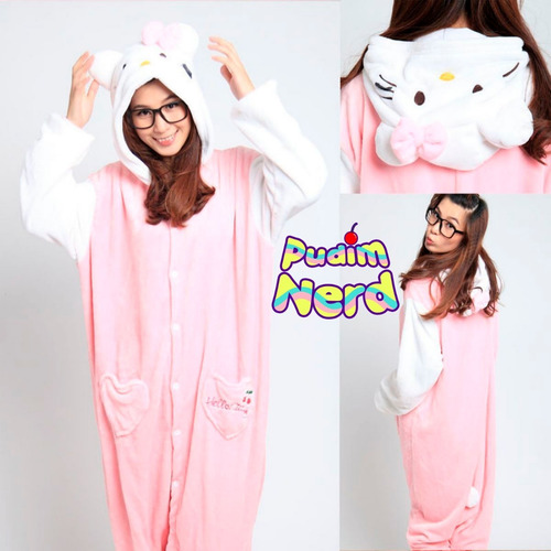 Hello Kitty Gatinha Pijama Macacão Kigurumi - Pronta Entrega