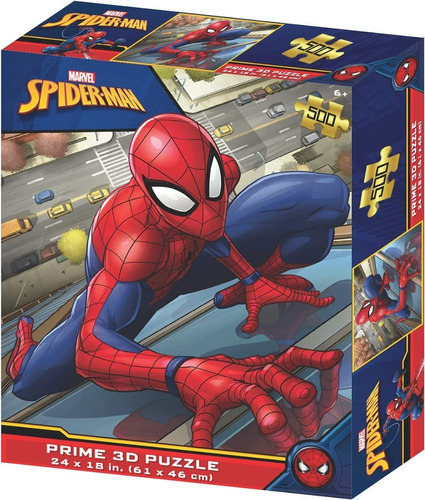 Puzzle Efecto 3d Marvel Spiderman Prime 3d Multicolor 500 Pz