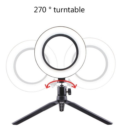 Lámpara Led Ring Light Studio Photo Video Ajustable Con Tríp