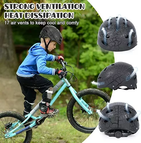  Casco de bicicleta ajustable para niños de 3 a 8 años, casco de  bicicleta para niños y niñas, casco de bicicleta para patineta, casco de  seguridad multideporte, ciclismo, patinaje, patinaje, bicicleta 