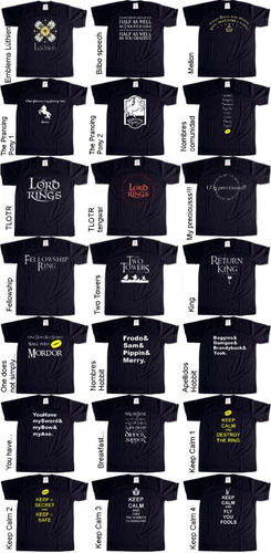 Imagen 6 de 10 de Remeras Estampadas Wilwarin Regalo Navidad Lord Of The Rings