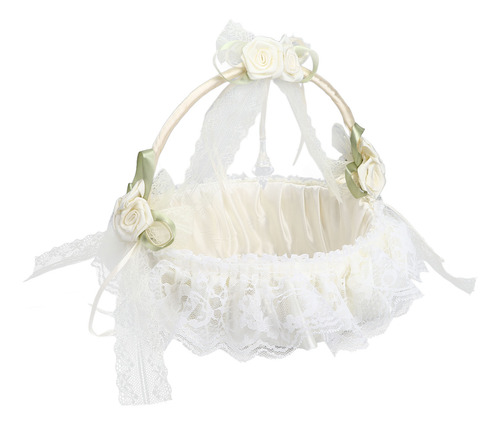 Cesta De Flores Blancas Para Bodas Con Capacidad Suficiente