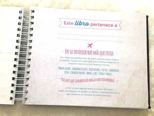 Cuaderno Diario. Bitácora/libro De Viajes. Fucsia. Promo.