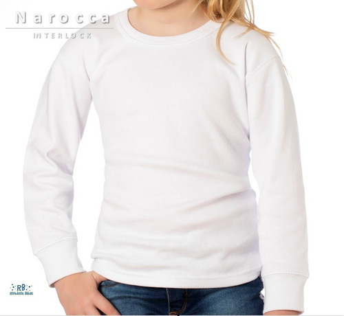 Camiseta Blanca Algodon Primera Calidad Talle 6 Y 8 Niño
