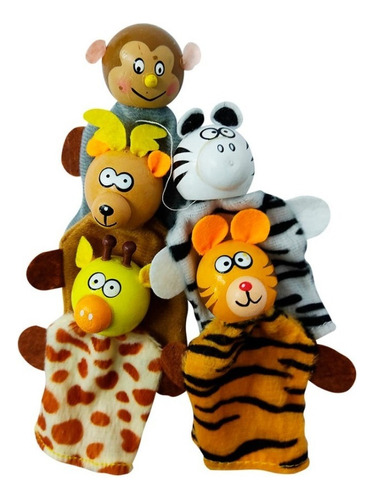 Marionetas Títeres Set X 5 Animales Dedo Niños Niñas