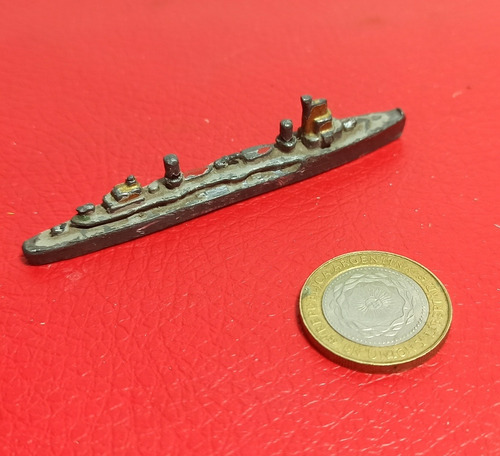 Barco Militar Miniatura Plomo Coleccion (años 50s) - Juguete