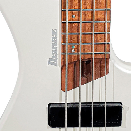 Contrabajo de 4 cuerdas Ibanez Ehb-1000 Pw con bolsa, acabado corporal mate, color PWM: blanco perla, guía para la mano derecha, guía para la mano derecha