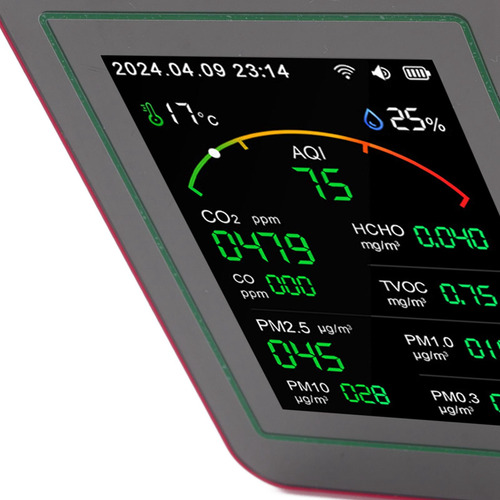 Probador De Calidad Del Aire Wifi, Diseño 15 En 1, Pantalla