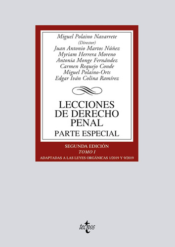 Lecciones De Derecho Penal. Parte Especial: Tomo I. Adaptada