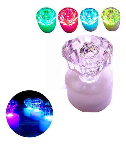 Set X5u Vela Led Deco Fiesta Deco Luz Multicolor Portatil 