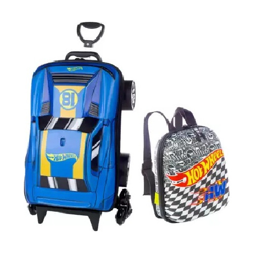 Mochila Carro Hot Wheels Rodinha Muscle 3d Infantil Maxtoy