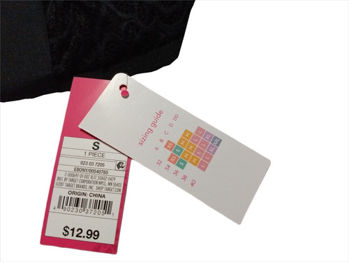 3 Bralette Brasier Con Encaje Xhilaration Negro Talla Chica