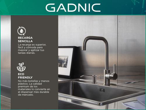 Dispensador Detergente 330ml Empotrable Bancada Inoxidable