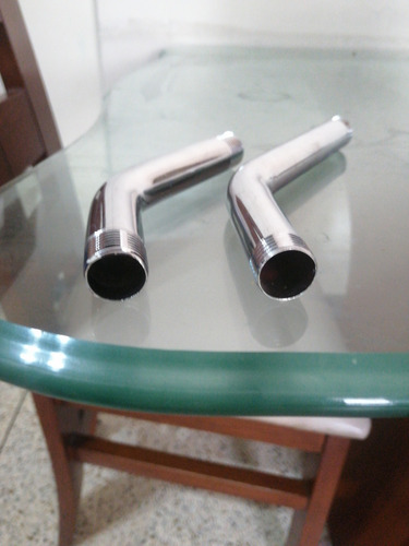 Imagen 3 de 4 de Tubos Curvos De Griferia Nuevos Cromados De Acero Inoxidable