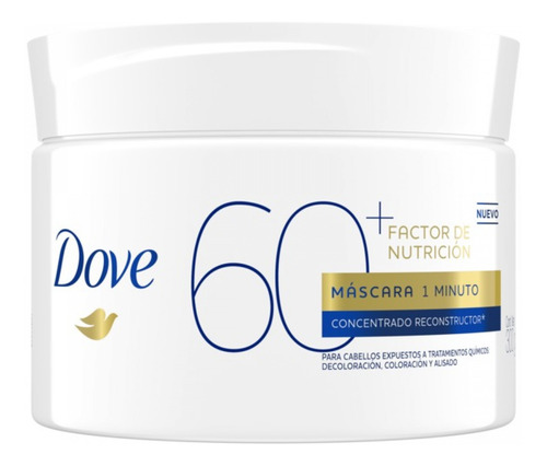 Dove - Masc. 1 Minuto - Nutricion F60 - Pote 300 Grs.