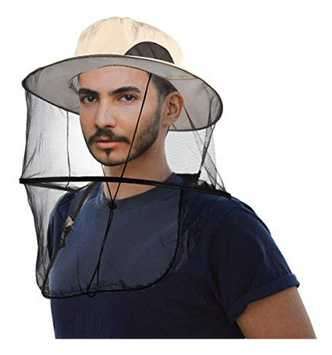 Sombrero Con Red Antiinsectos Acbungji, Protección Uv