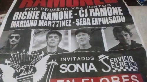 Poster Ramones Autografiado