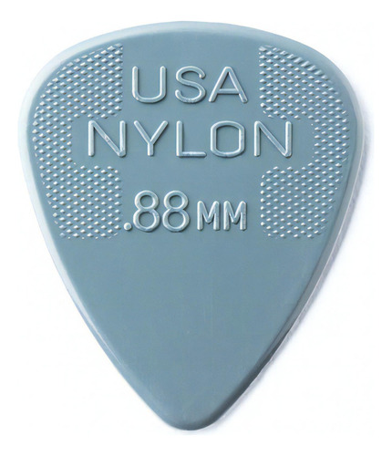 36 Plumillas Dunlop Nylon Standard .88 Gris Obs. 44b.88 Color Gris Obscuro