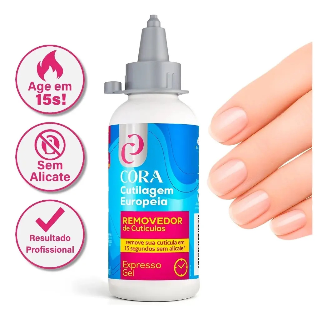Cora Cutilagem Europeia Manicure Remove Cuticula Sem Alicate — miniatura 5