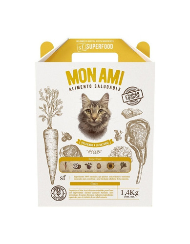 Imagen 1 de 3 de Alimento Mon Ami Alimentos Saludables para gato adulto sabor mix en bolsa de 6 kg