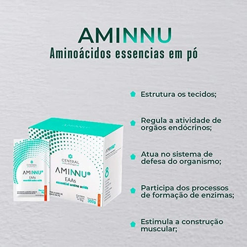 Kit C/2 Caixas Aminnu 10g Com 30 Sachês - Central Nutrition