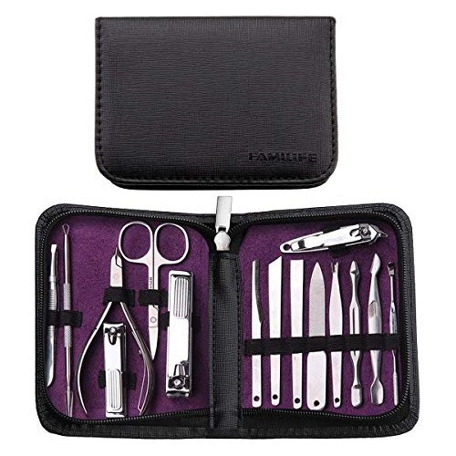 F02 Juego De Manicura Kit De Pedicura 15 Piezas Juego D...