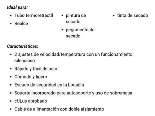 Pistola De Aire Caliente Tipo Pluma 250° A 350°c Nte Hg-300d