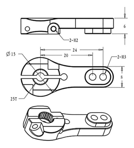 Servo Rc Engranaje De Metal De Alto Par Servo Digital Estánd