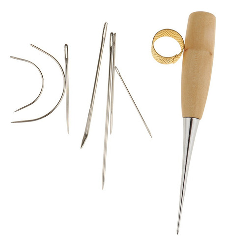 14 Piezas / Set Hilo Encerado De Cuero Hilo De Coser Agujas