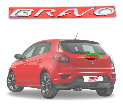 Emblema Tampa Traseira Fiat Bravo T-jet 2016 Original