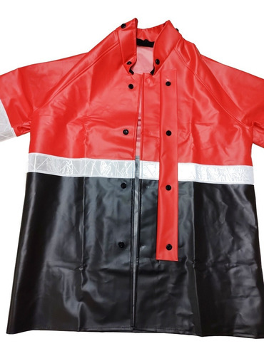 Imagen 9 de 10 de Impermeable Rojo Para Motociclista C/reflejantes Impermexa