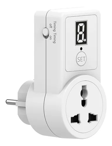 Enchufe de temporizador mecánico, 12 horas de enchufe eléctrico con  interruptor, enchufe de pared digital