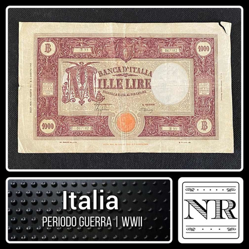 Italia - 1000 Liras - Año 1944 - Periodo De Guerra - P #72