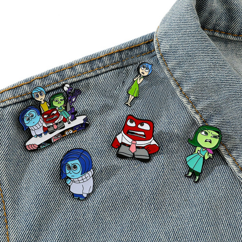 5 Pines Inspirados En Intensamente Con Broche Metálico Intensamente Inside Out