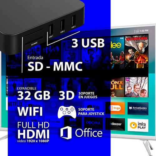Imagen 6 de 8 de Convertidor Smart Tv Convertir Tv Box Android Hd 4k Usb