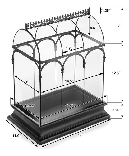 Maceta Grande De Cristal Para Suculentas Wardian Contenedor