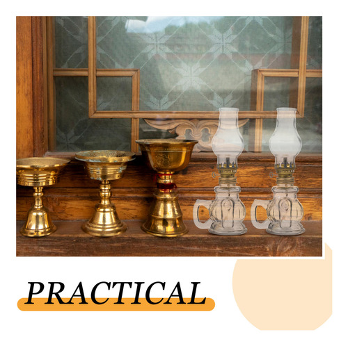 1 Juego De Lámpara De Queroseno Retro, Lámpara De Aceite Par