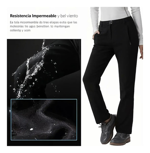 Pantalon Termico Impermeable Softshell Con Micropolar Mujer