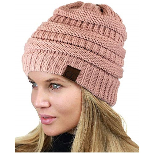 Gorro Unisex Grueso Y Suave Elástico Talla Única Rosado