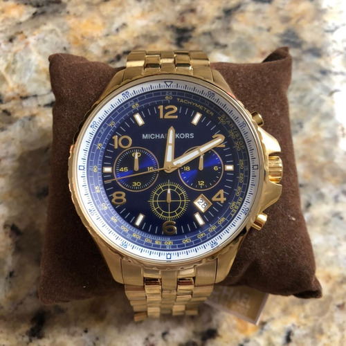 Relógio Michael Kors 8125 Gold Blue