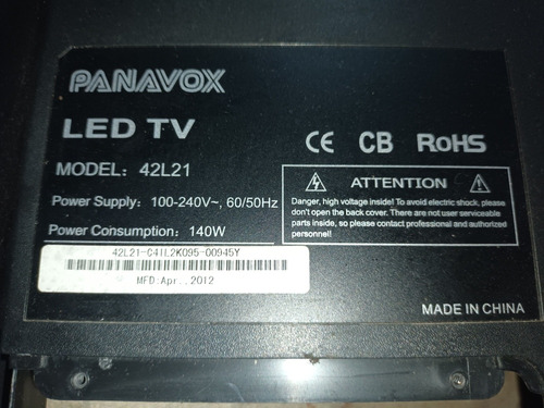 Base Tv Led Panavox Modelo 42l21