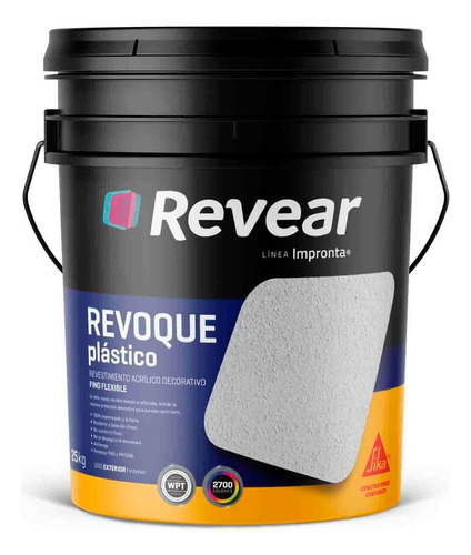 Revear Revestimiento Revoque Plastico 25 Kg Rex Color Blanco