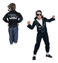 Comprar Chamarra Negra - Disfraz De Rock And Roll - Traje Vaselina Baile Escolar - Disfraces De Rock - Vestuario De Los 80 De Rockera - Chamarras Rockeras