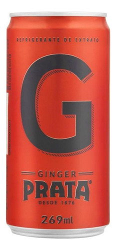 Refrigerante Ginger Prata Lata 269ml Com 6 Unidades