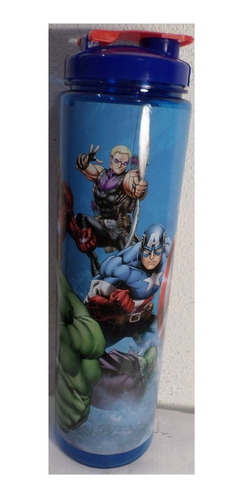 Botella Avengers Marvel Plastico Cap 1 Lt D 7 Cm Alto 24 Cm (Usado)