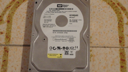 Disco Duro 160 Gb Wester Digital  Sata Wd1600aabs