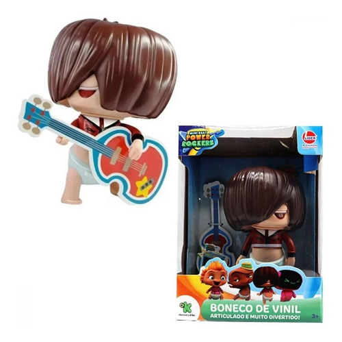 Boneco De Vinil Articulado Mini Beat Power Rockers Fuz 2737