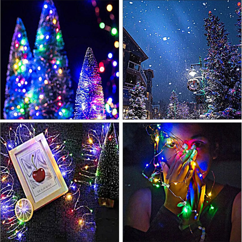 10 Piezas Cadena De Luces Hadas Con Pilas 1m 10 Led