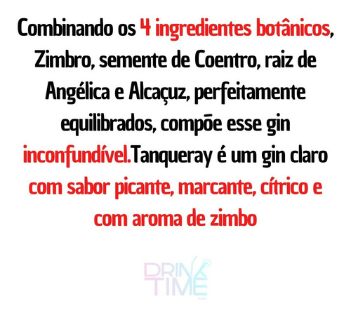 Gin Tanqueray 750ml Com Selo Ipi Pronta Entrega Frete Grátis