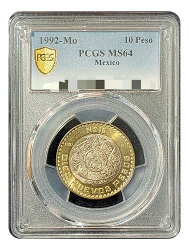 Moneda 10 Nuevos Pesos 1992 Piedra Del Sol Pcgs Ms64